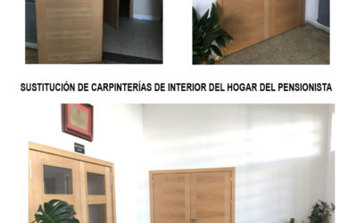 SUSTITUCIÓN DE CARPINTERÍAS DE INTERIOR DEL HOGAR DEL PENSIONISTA