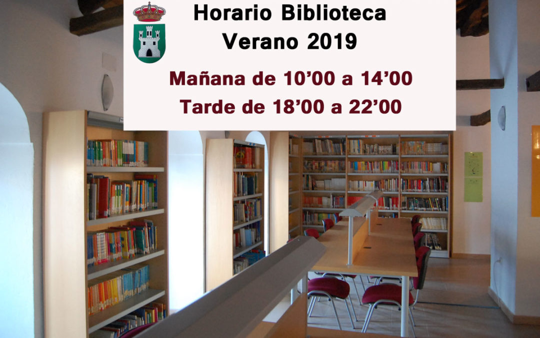 Nuevo Horario de Biblioteca Verano 2019