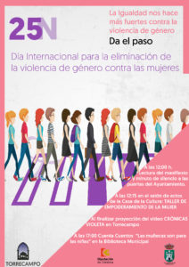 Cartel 25 N día internacional para la elimnación de la violencia de género contra las mujeres Torrecampo 2022