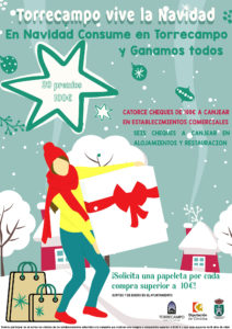 Cartel Campaña En Navidad consume en Torrecampo y ganamos todos 2022