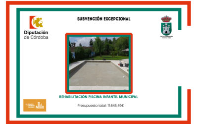 SUBVENCIÓN EXCEPCIONAL: Rehabilitación Piscina Infantil Municipal