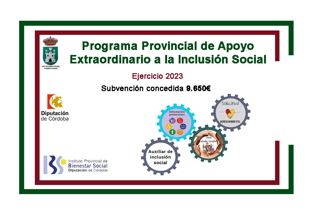 Cartel programa provincial de apoyo extraordinario a la inclusión social