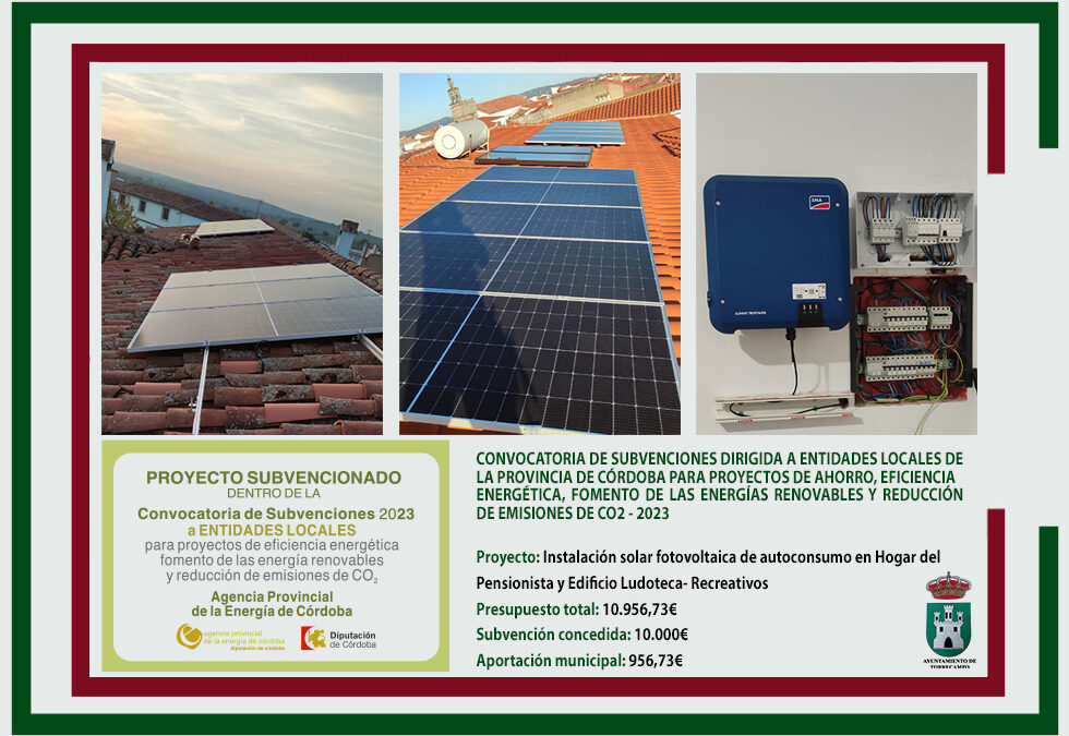 Cartel-subvención proyectos de eficiencia energética, fomento de la energia renovable y reducción de emisiones de co2