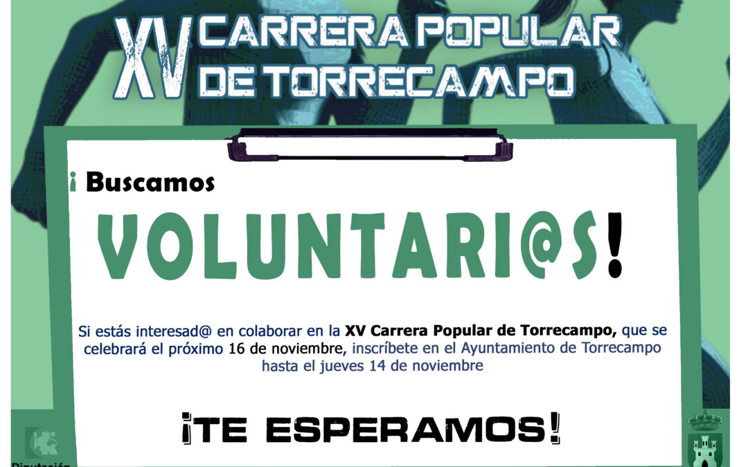 Cartel voluntarios carrera popular Torrecampo 2024