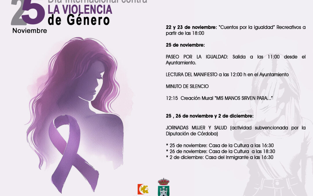 CARTEL ACTIVIDADES DÍA INTERNACIONAL CONTRA LA VIOLENCIA DE GÉNERO TORRECAMPO 2024