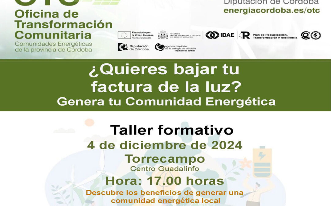 Taller formativo: genera tu comunidad energética