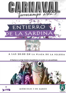 CARTEL ENTIERRO DELA SARDINA TORRECAMPO 2025